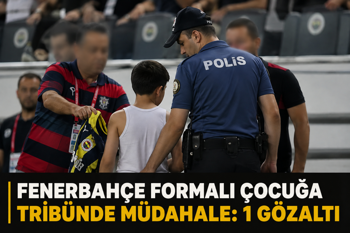 Fenerbahçe formalı çocuğa tribünde müdahale: 1 kişi gözaltına alındı