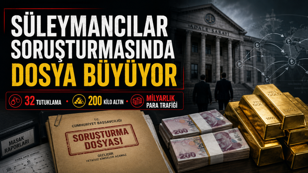 Süleymancılar soruşturmasında dosya büyüyor: 32 tutuklama, milyarlık para trafiği ve 200 kilo altın