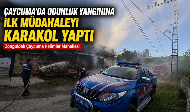 Çaycuma’da odunluk yangını: İlk müdahaleyi jandarma yaptı
