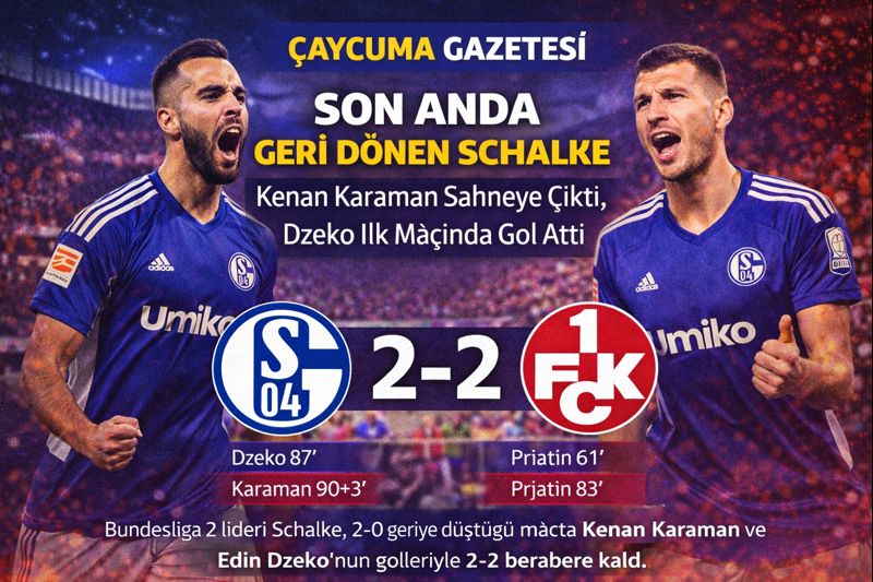Schalke Son Anda Kurtardı: Kenan Karaman Sahneye Çıktı, Dzeko İlk Maçında Gol Attı